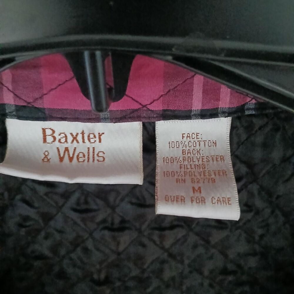 Baxter & Wells 100% Cotton Women's Quilted Plaid Pink Vest Comfy Cute Fun Sz Med - Picture 8 of 8